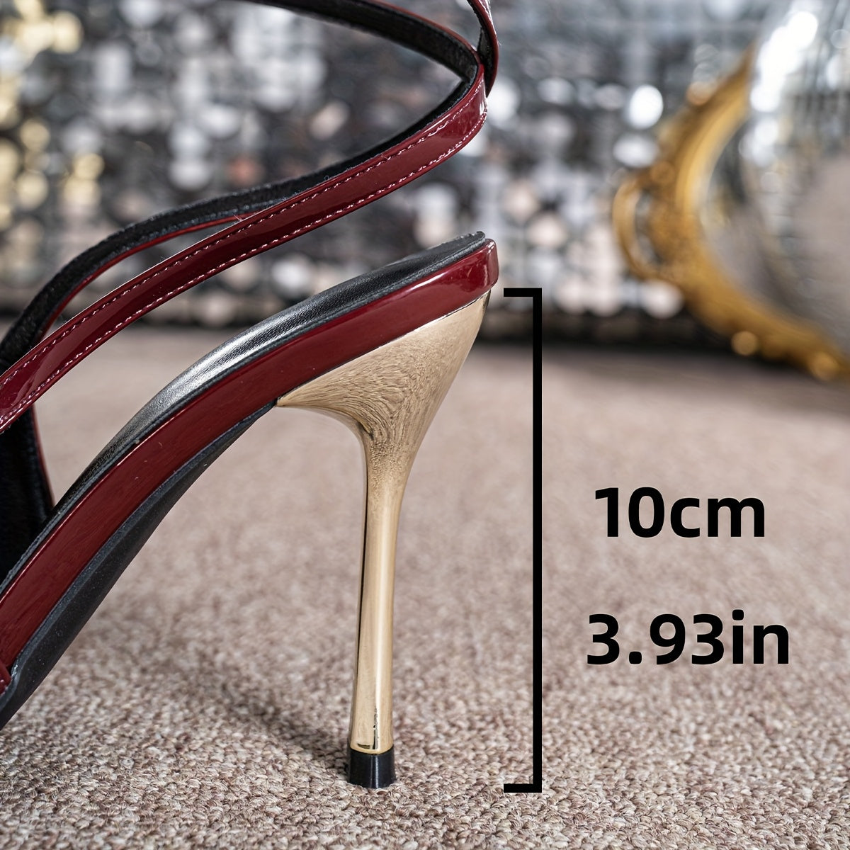 Women's Pointed Toe Stiletto Heels Ankle Strap Buckle Elegant High Shoes