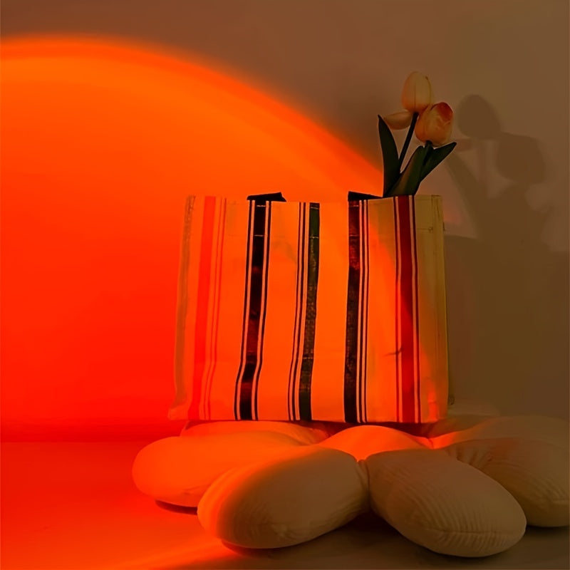 Sunset Projection Night Light Lamp with 16 Colors Remote Control 360° Rotating Ambient Lighting for Bedroom Parties Weddings