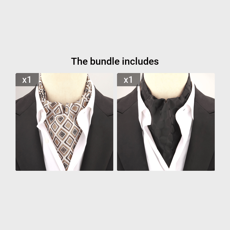 Men's Polka Dot Ascot Cravat Shirt Scarf Polyester for Casual and Formal Wear