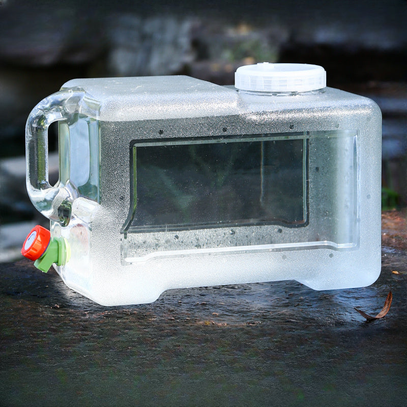Dispensador de agua para exteriores de uso múltiple con grifo incorporado para camping y hogar