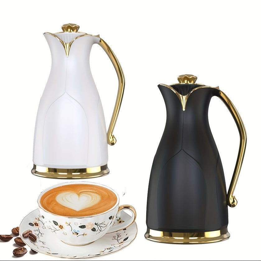 Thermal Coffee Carafe Set Double Walled Vacuum Insulation 1L and 0.7L
