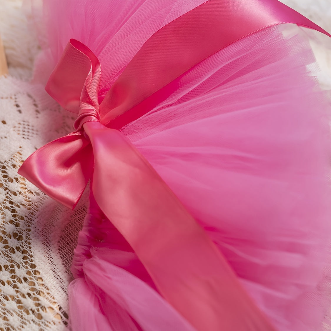 Pink Ballet Tutu Skirt and Floral Headband Set for Girls Kids Photo Session
