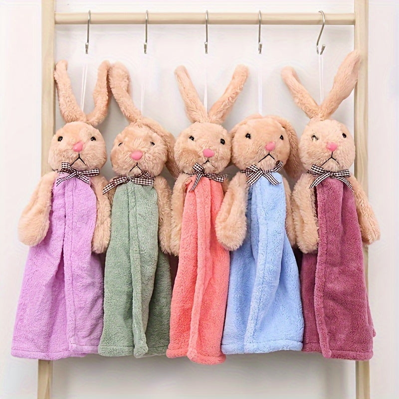 Microfiber Little Rabbit Pattern Kitchen Towel Absorbent Soft Fingertip Towel