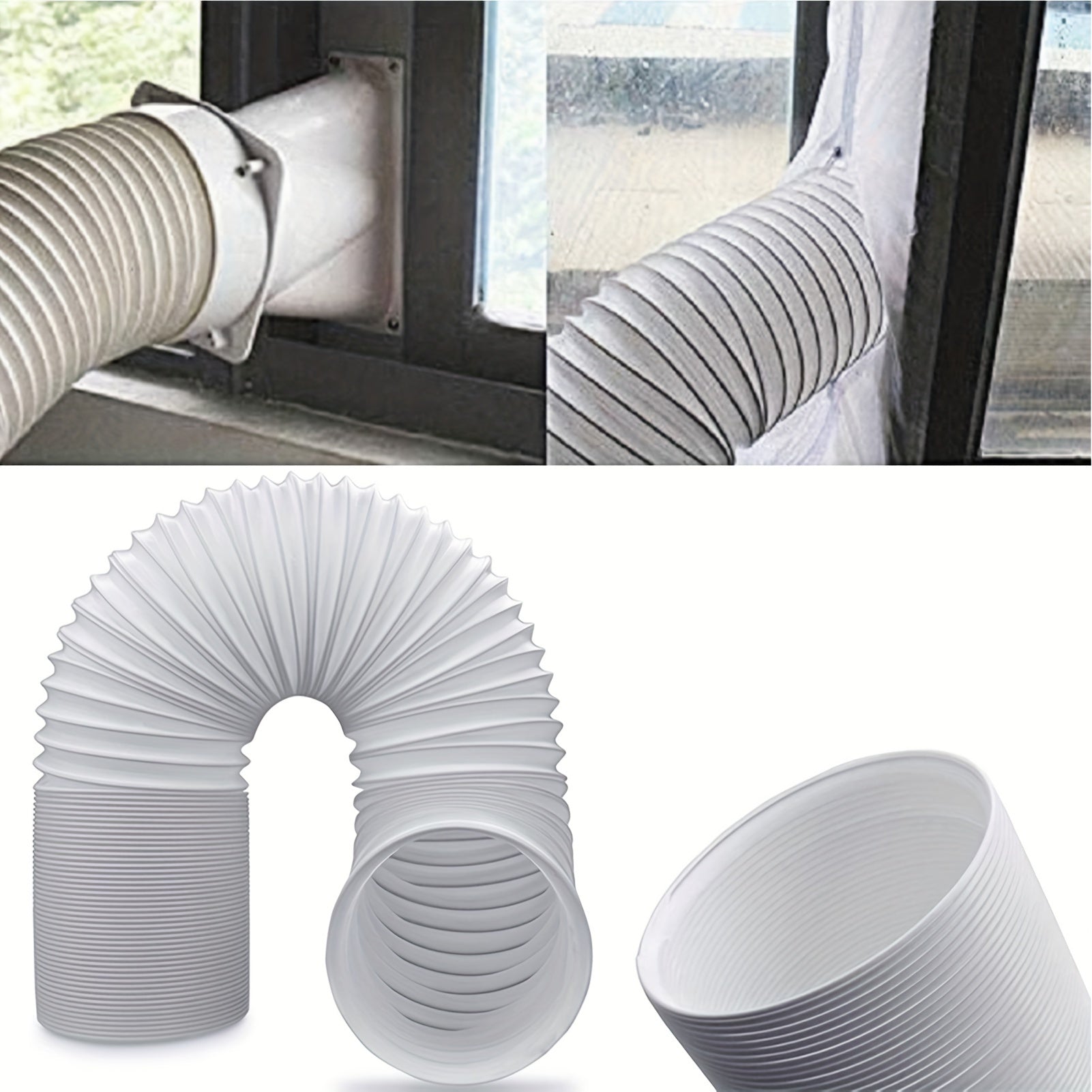 1.5m Extendable AC Vent Hose Universal Fit Portable Air Conditioner Exhaust Durable