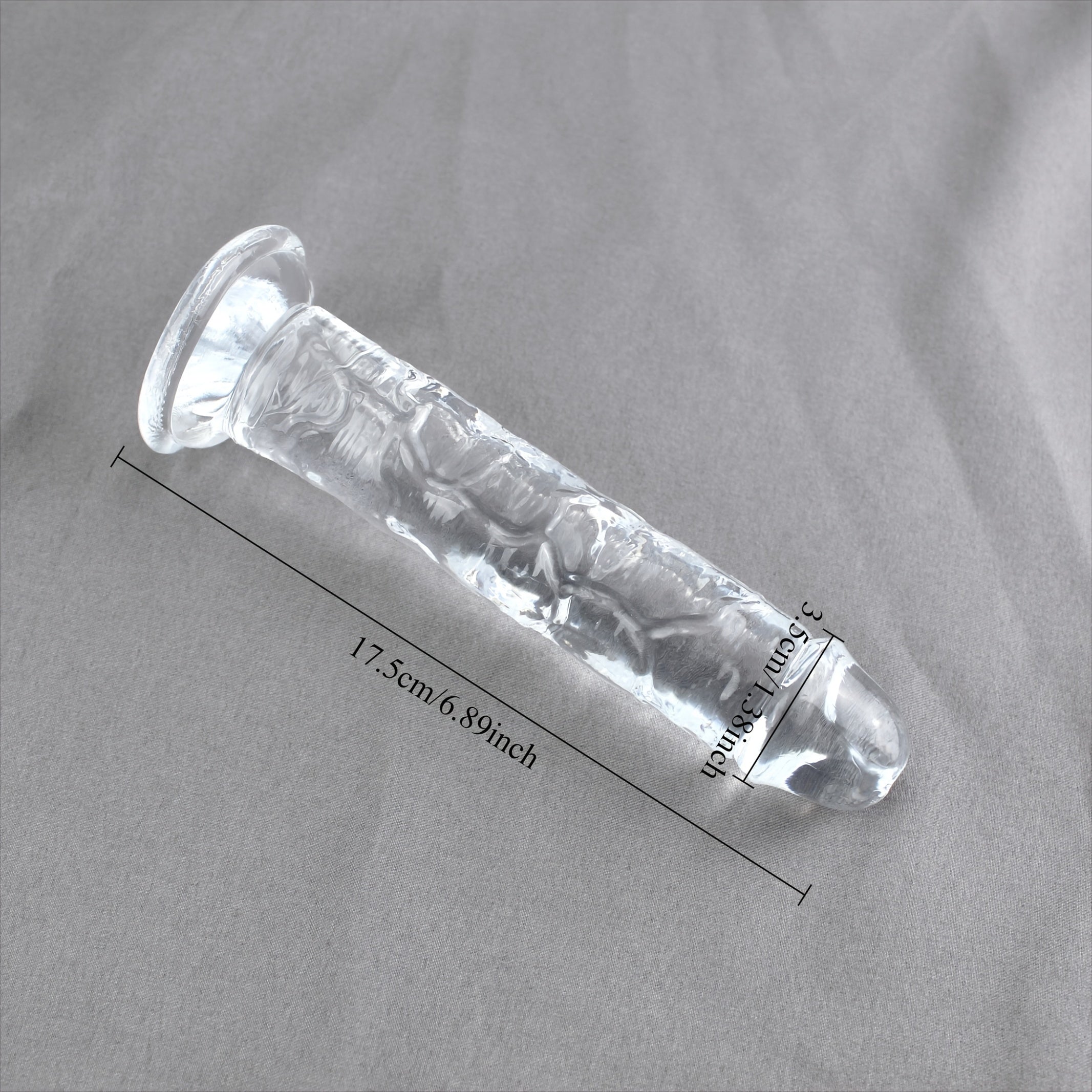 Large Clear Jelly Male Sex Toy with Suction Cup, Realistic Dildo