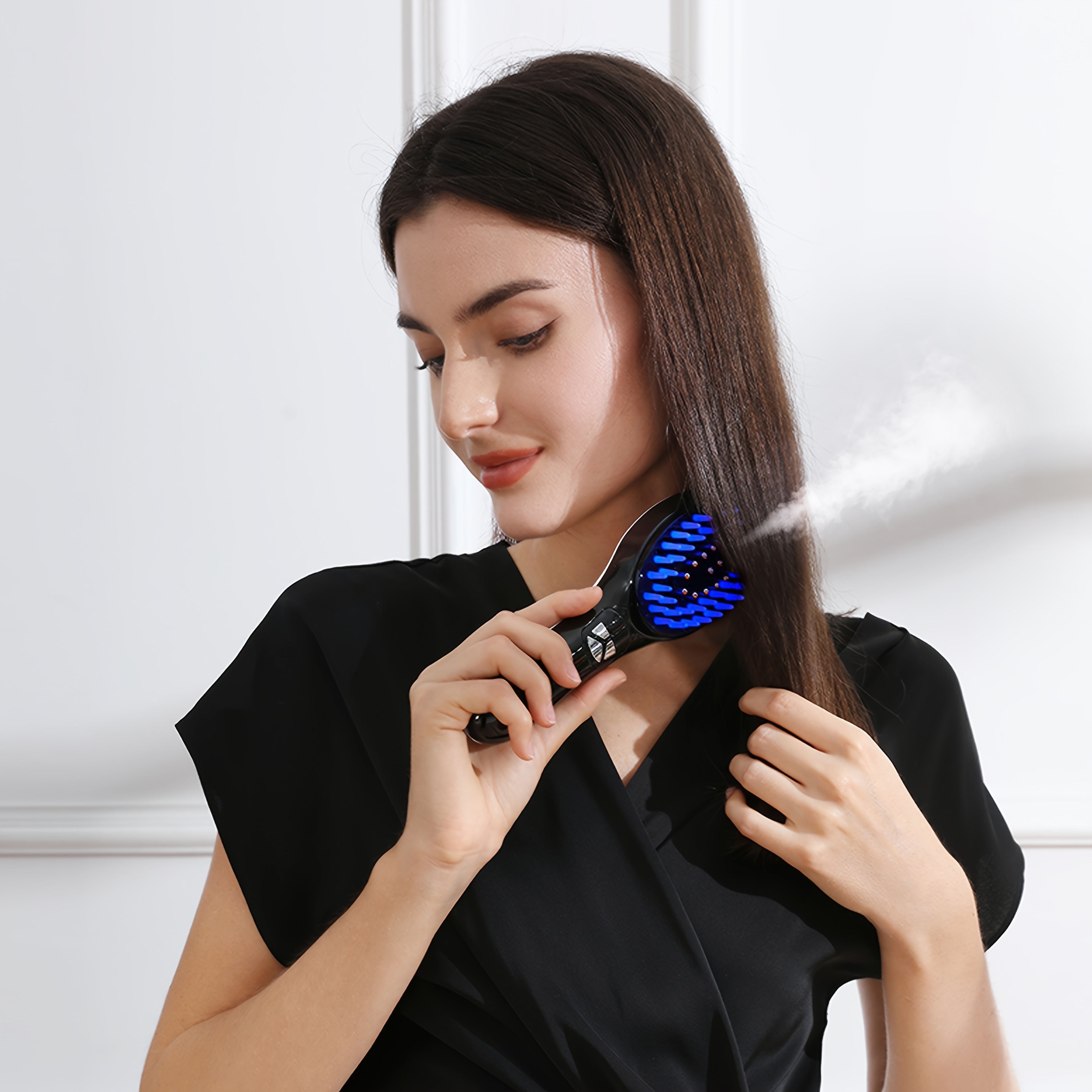 Электрический массажер для кожи головы с жидким нанораспылением и 9 режимами вибрации