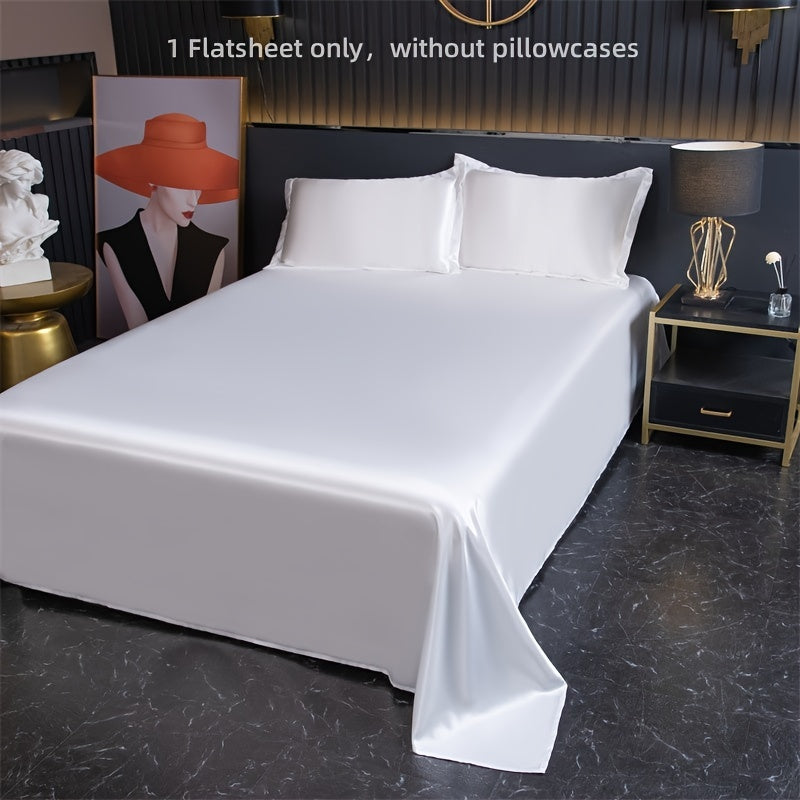 Мягкий и шелковистый сатиновый плоский простынь для спальни, гостевой комнаты или домашнего декора, доступен в 1 штуке.