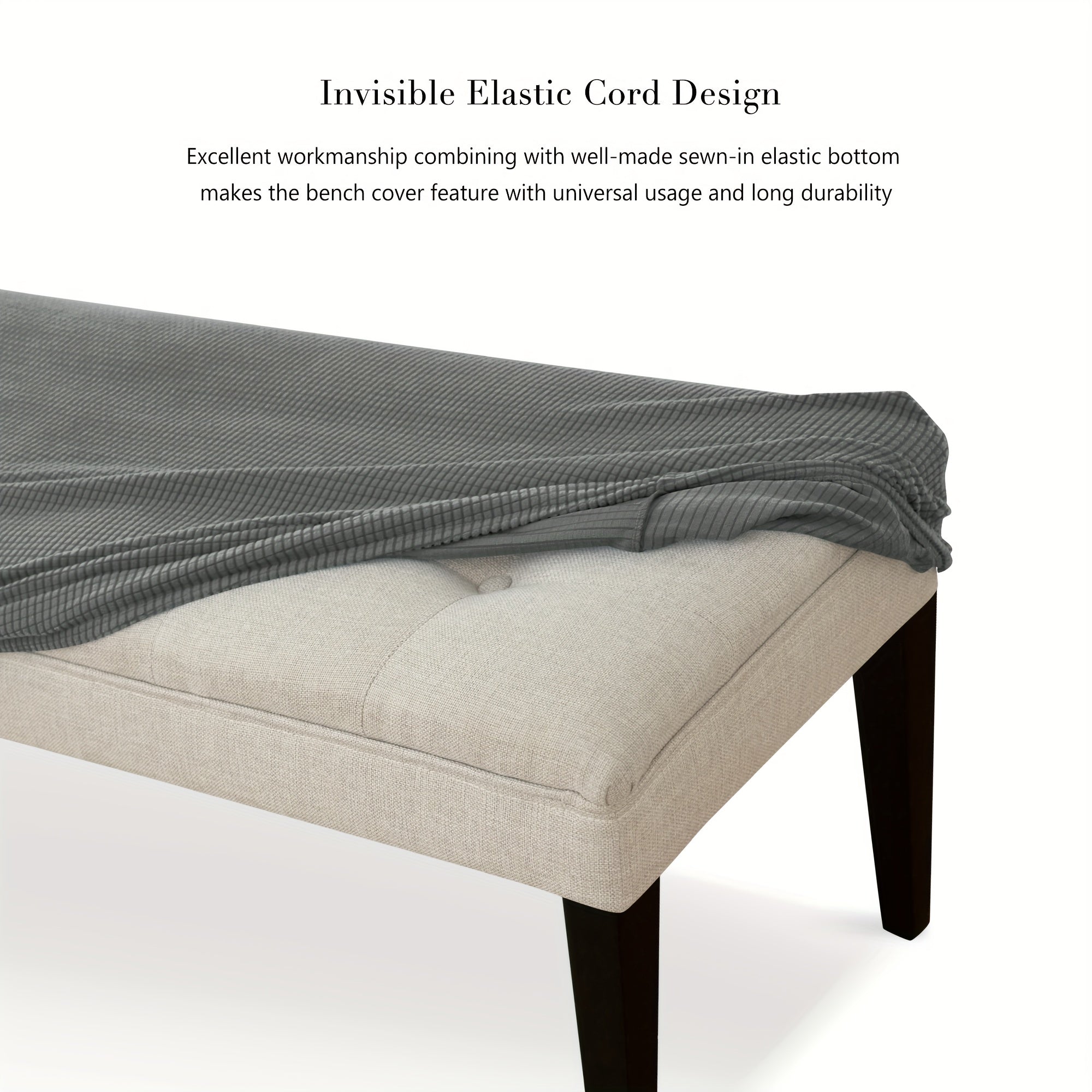 Elastik tasma bilan bir daqiqada oson o'rnatish uchun cho'ziluvchan teal makkajo'xori velur skameyka qoplamasi. Zamonaviy uslub va uy bezatish uchun mashinada yuvilishi mumkin.