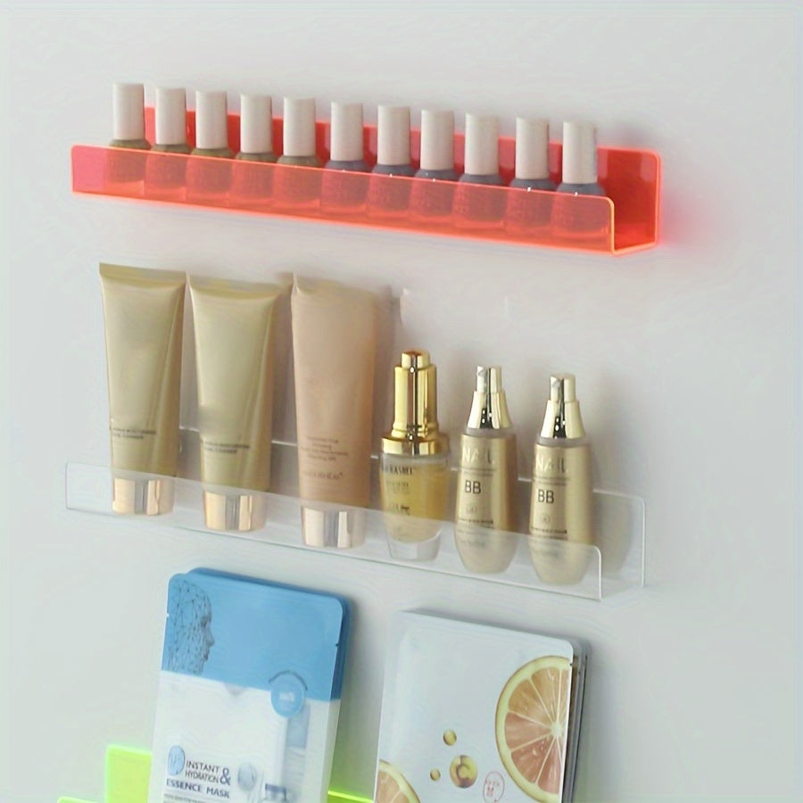 Acrylic U-Shaped Wall Rack Transparent Display Shelf Hanging Bookshelf for Home Office