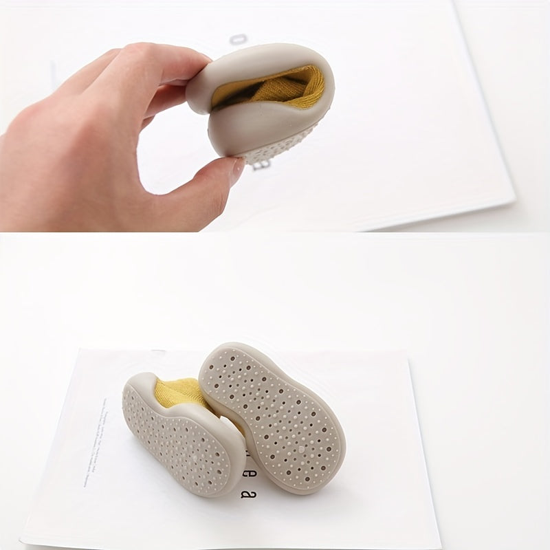 Yangi tug'ilgan qizlar va erkaklar uchun yoz va bahor uchun oson kiyiladigan mato poyabzal socklari