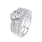 2 Carat Moissanite Eternity Ring in Sterling Silver for Wedding Engagement Anniversary