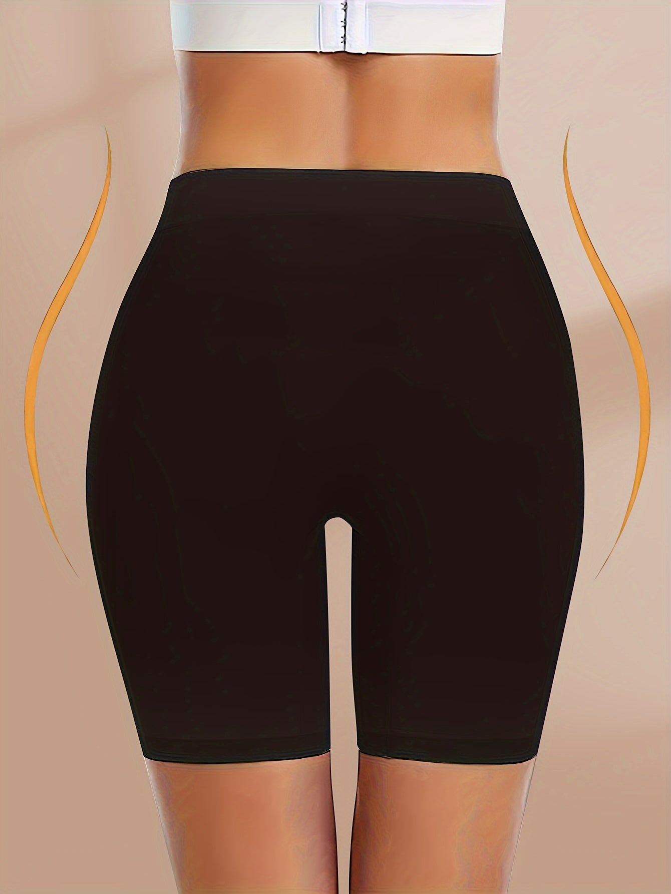 Pack de 3 calzoncillos bóxer de cintura alta sin costuras para mujer, color sólido, ropa interior de nylon elástica