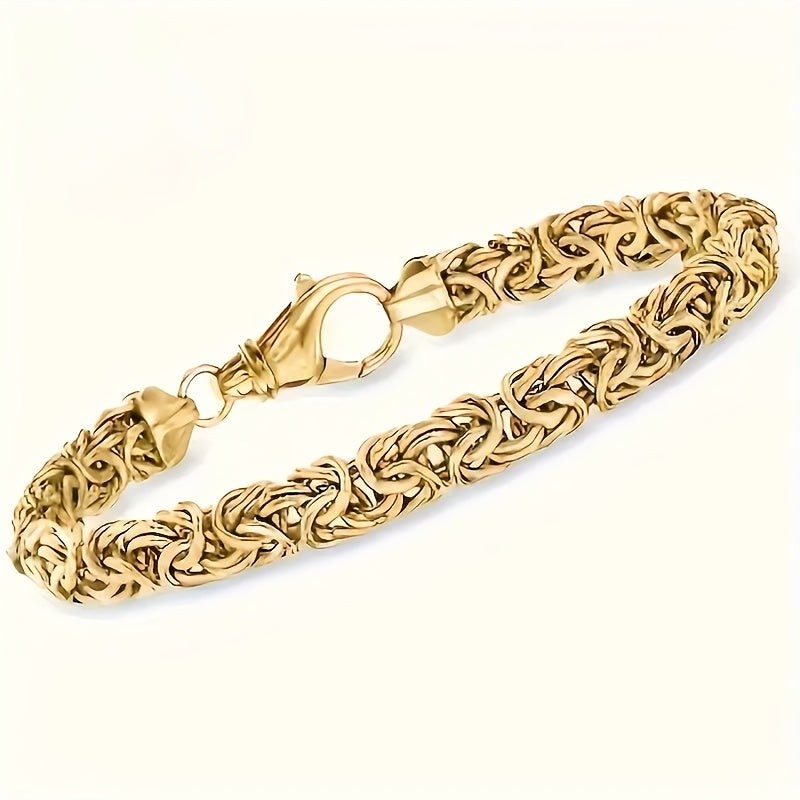 Gold-Plated Straw Rope Bracelet with Zirconia for Women Gift Box