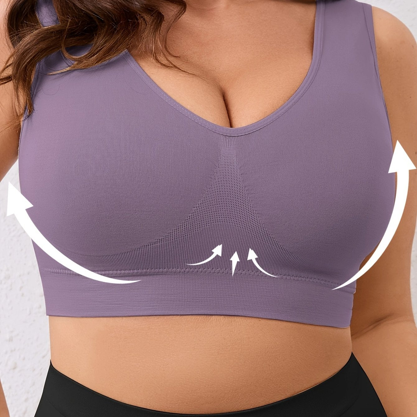 Women's Seamless Sports Bra Top Widened Straps Yoga Fitness Comfortable