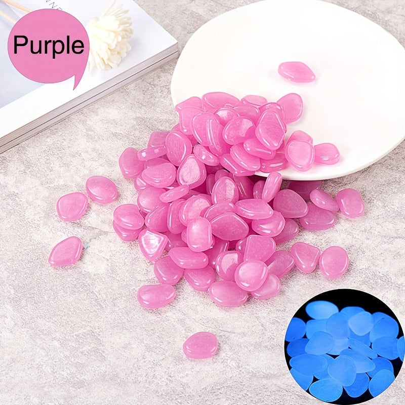 Luminous Garden Pebbles Resin Glowing Stones for Landscape and Flower Pots 0.79x0.99cm Pack of 10 or 102