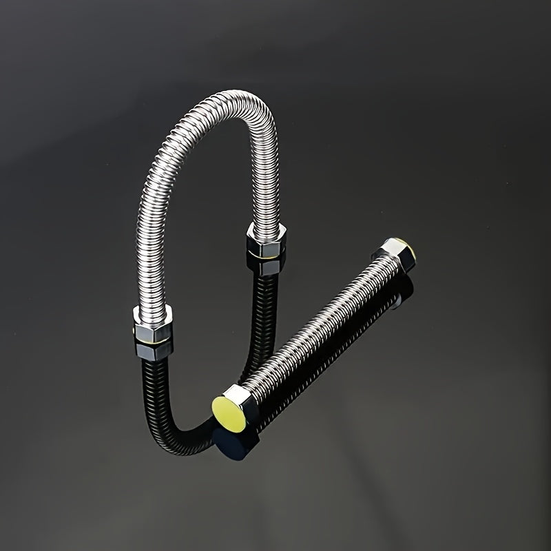 2pcs 304 Stainless Steel Bellows G1/2 Water Inlet Pipe for Toilets and Water Heaters