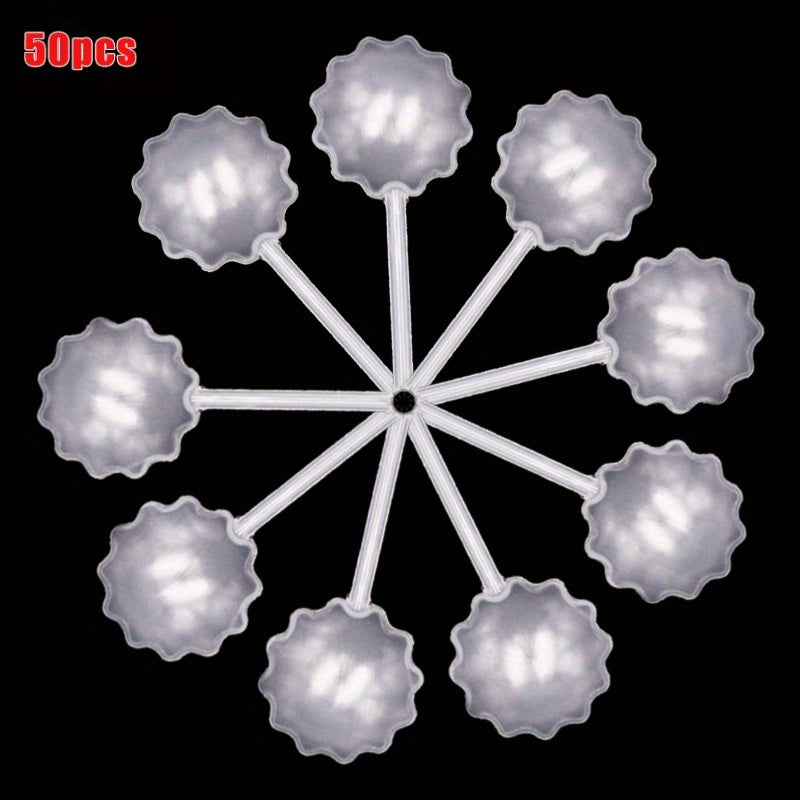 Set of 50 Plastic Droppers for Ice Cream Jelly Milkshakes Food Safe
