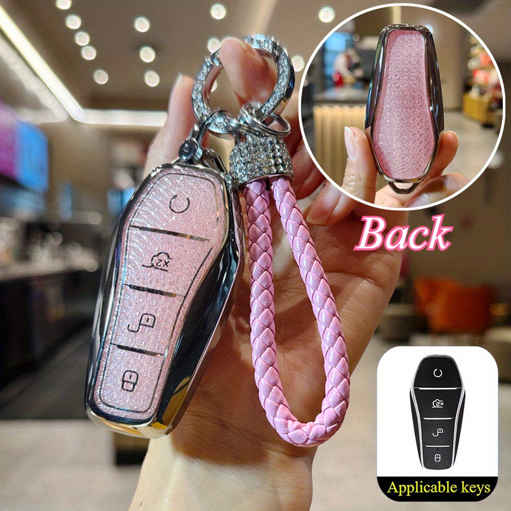 Avtomobil kaliti qopqog'i TPU moslashuvchan himoya qutisi EVlar uchun qora