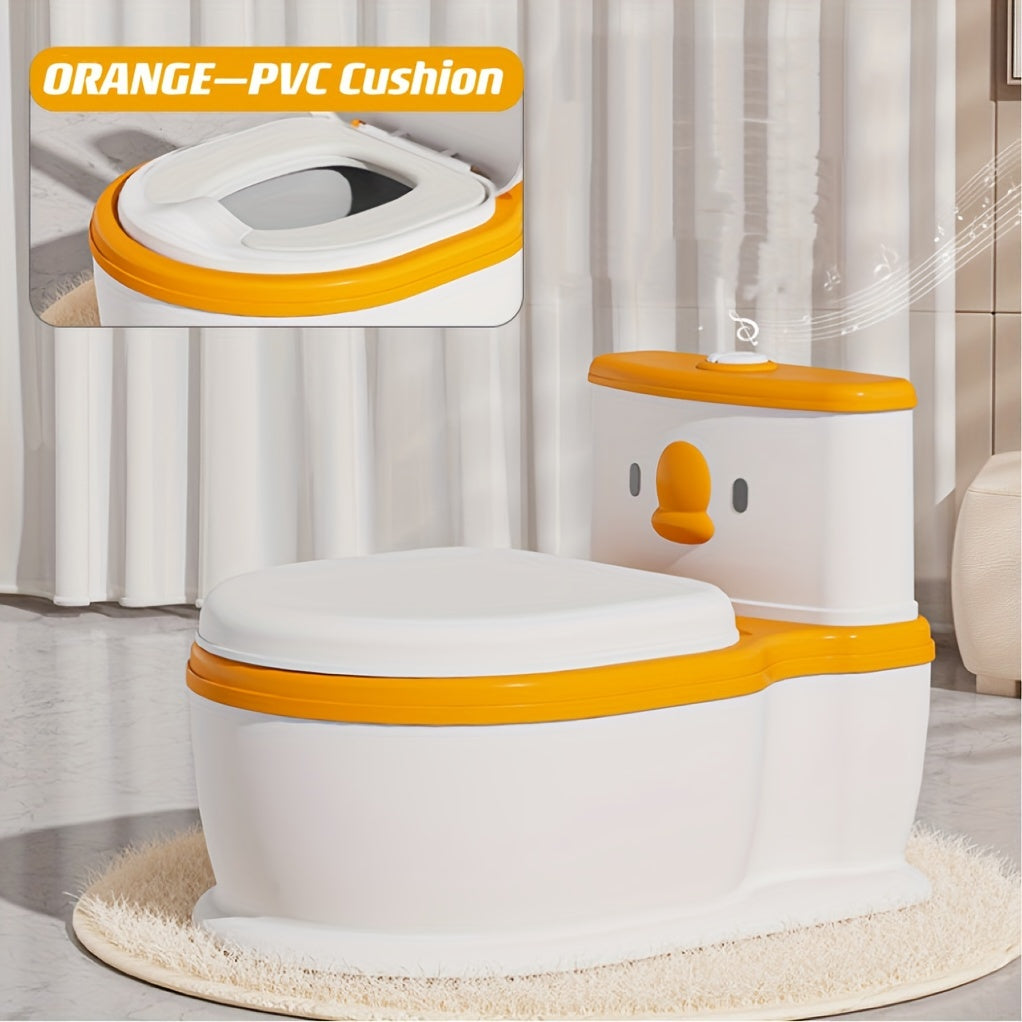 Kids Cartoon Design Portable Toilet Seat for Potty Training Duck Theme Durable Plastic