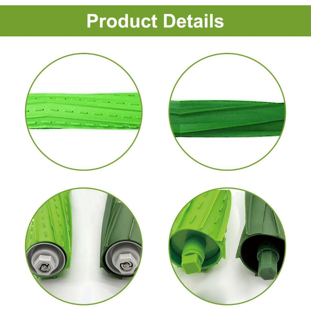 8pcs Robot Vacuum Brush Set for S9 Series Compatible with S9 S9+ Models Green Black Textured Surface