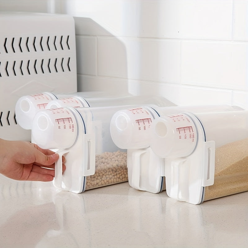 Large Capacity Cereal Storage Container with Measuring Cup, Moisture-Proof, Insect-Proof