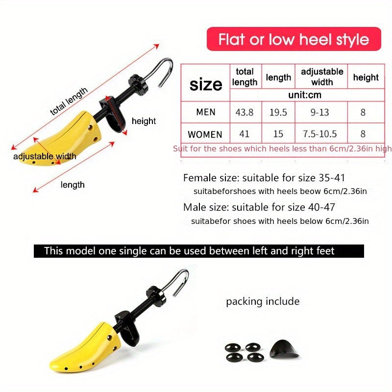 Plastic Shoe Stretcher for Flats Pumps and Boots Durable Adjustable Expandable