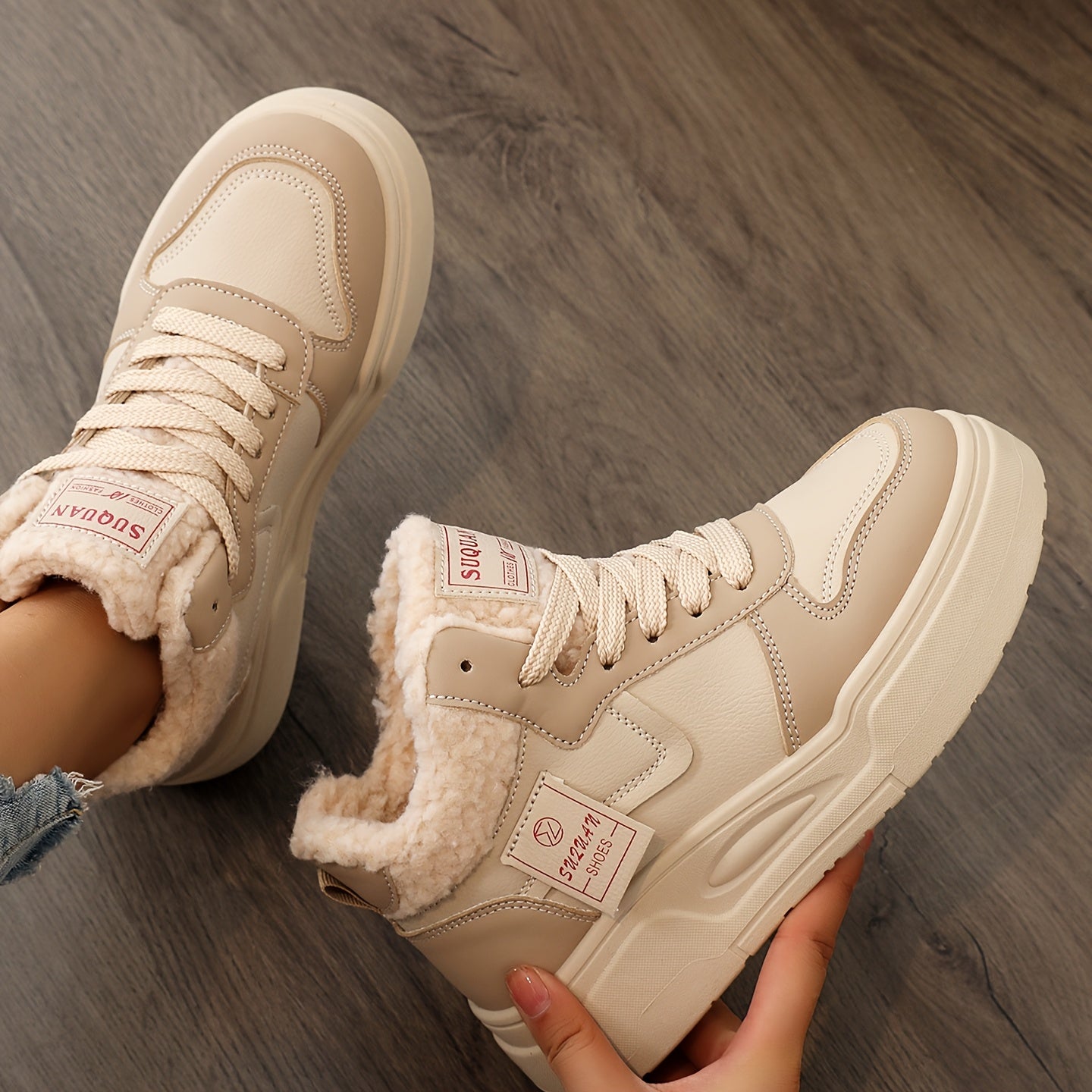 Women's Winter Plush Lined Ankle Boots Thickened Snow Boots