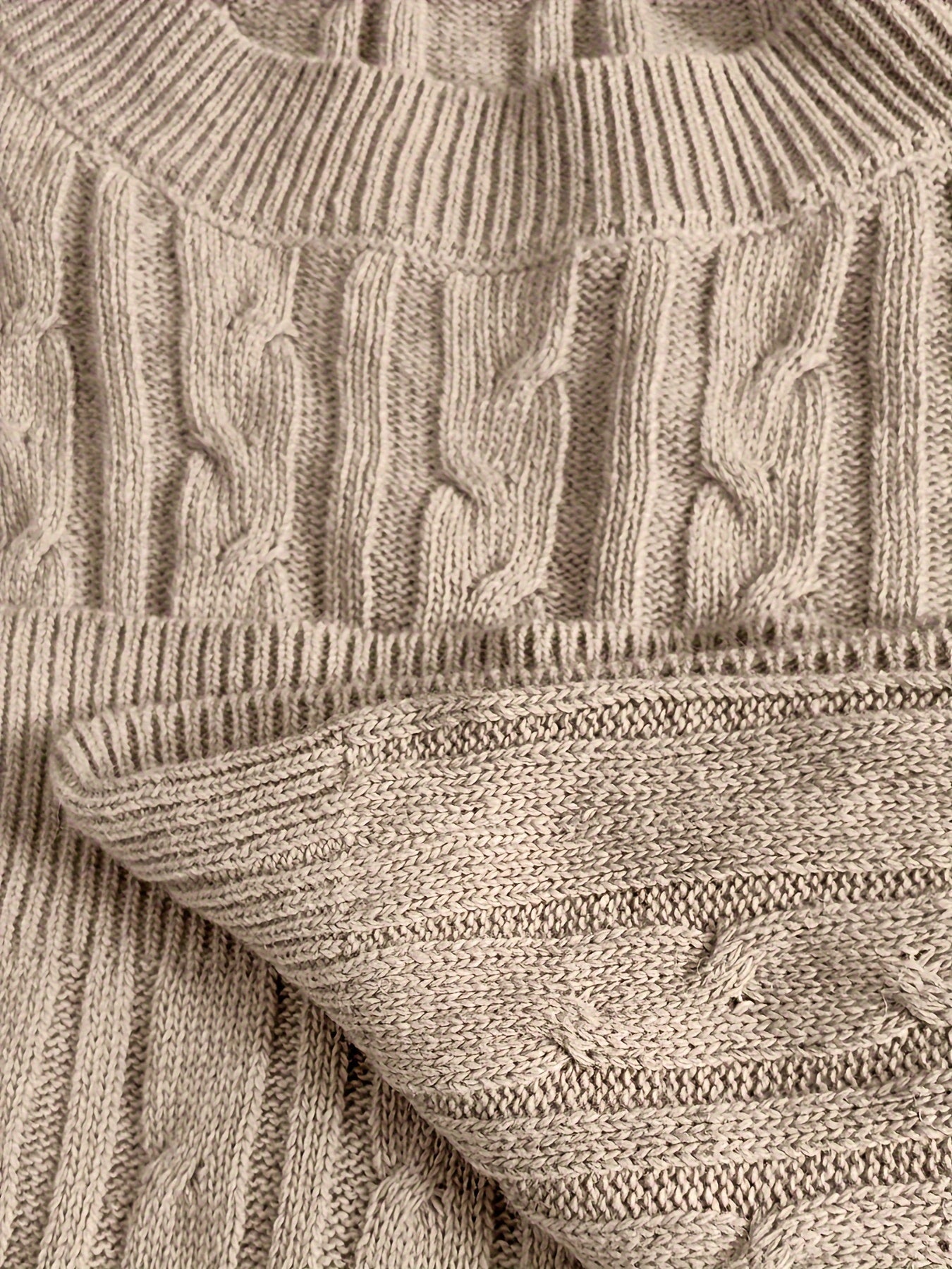 Girls Knit Sweater Set with Long Sleeves and Ribbed Details