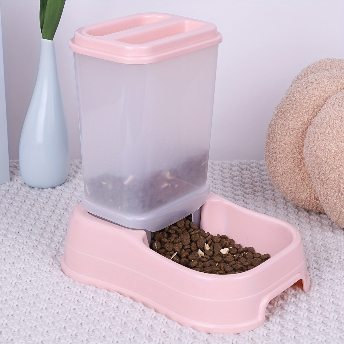Large Capacity Automatic Pet Feeder for Cats and Dogs Non-Electric Indoor Use
