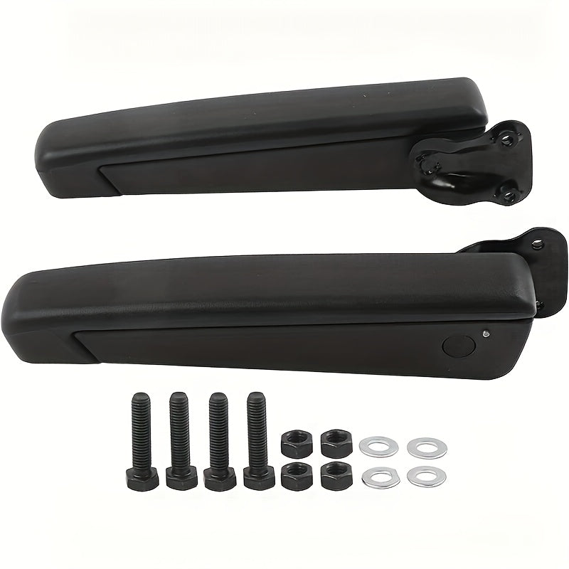 Universal Black Adjustable Car Seat Armrests Pair for Cars and Trucks