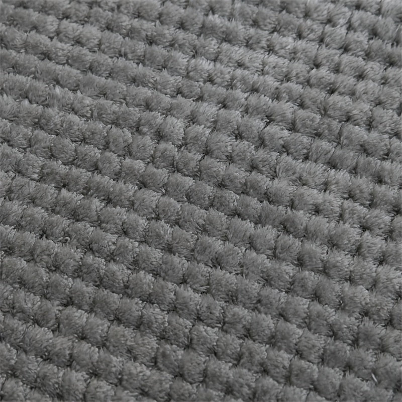 Waffle Weave Flannel Throw Blanket 100% Polyester Cozy Bed Sofa Use