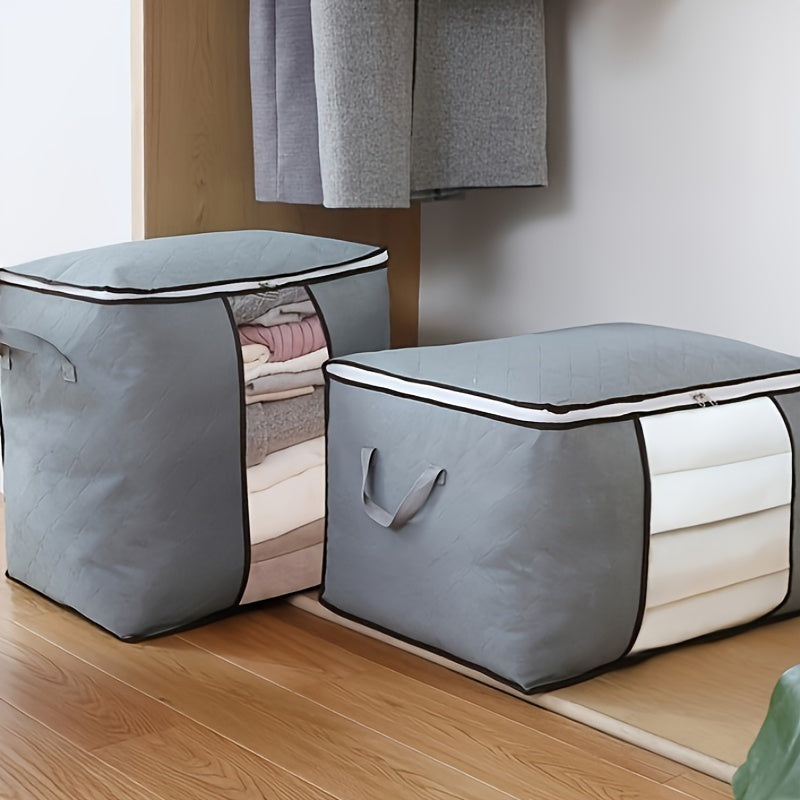 Large Durable Storage Bag with Clear Window for Clothes Bedding and Organization