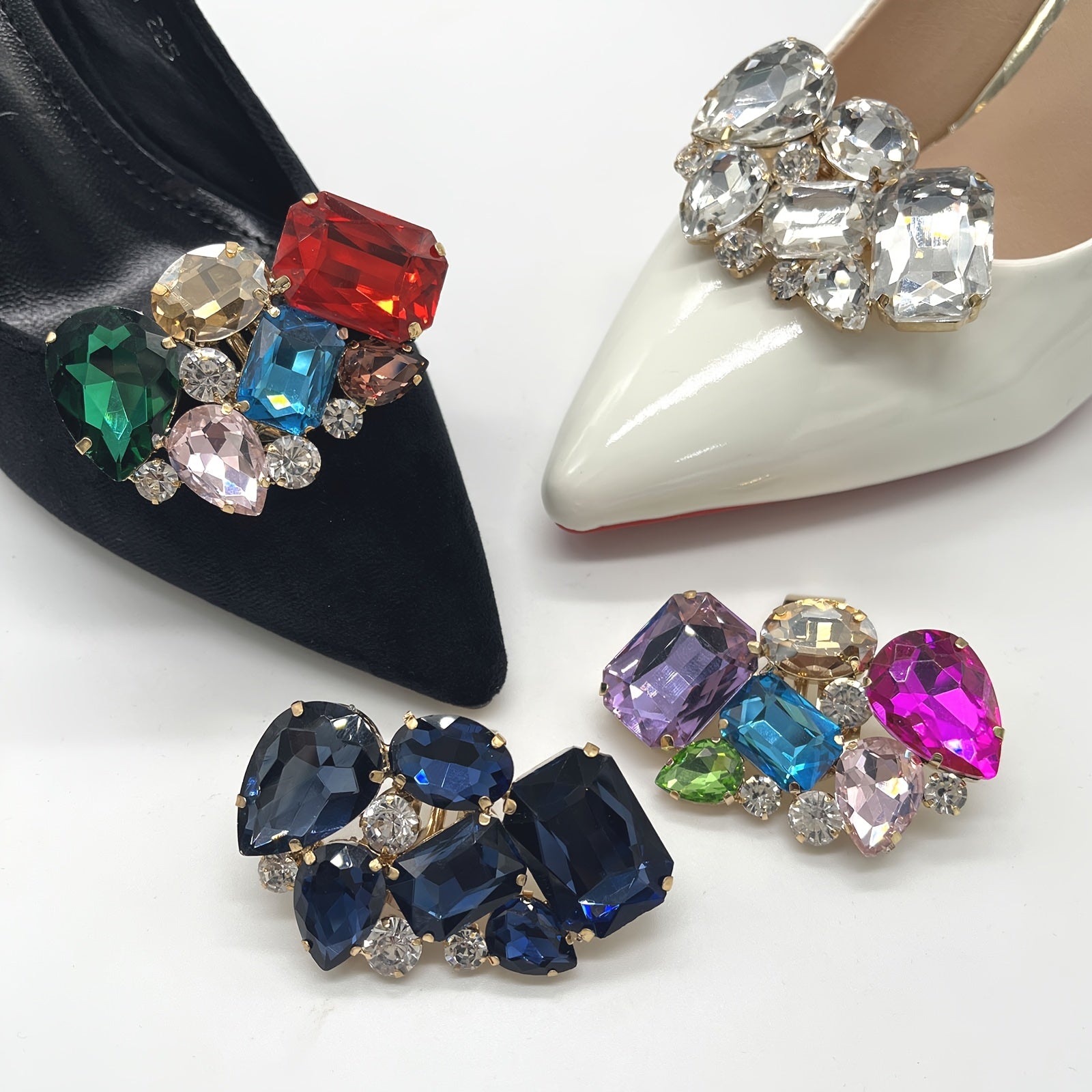 Women's Shoe Flower Jewelry Detachable Clip On Multi-Color Blossom for Heels Sandals