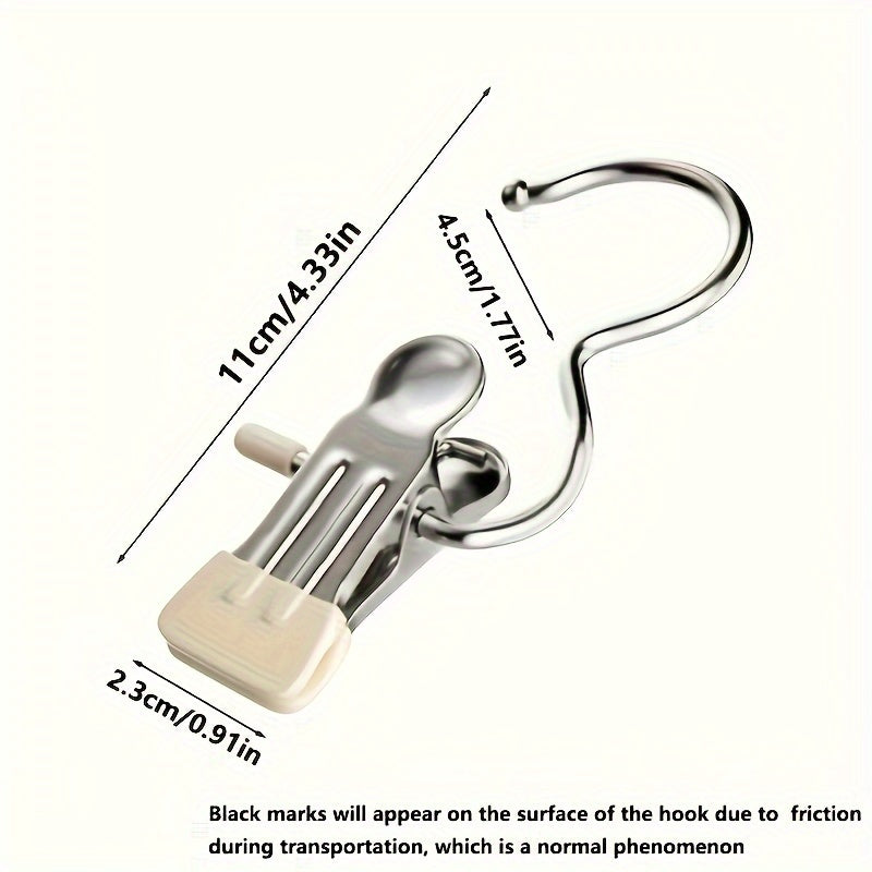 Juego de 20 perchas de ropa de acero inoxidable con clips antideslizantes para organización del armario