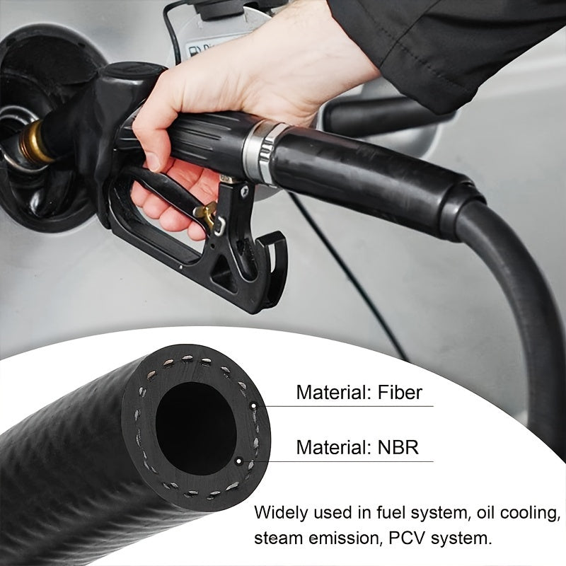 Fuel Hose 150PSI Rubber 200cm for Gasoline Diesel Automotive