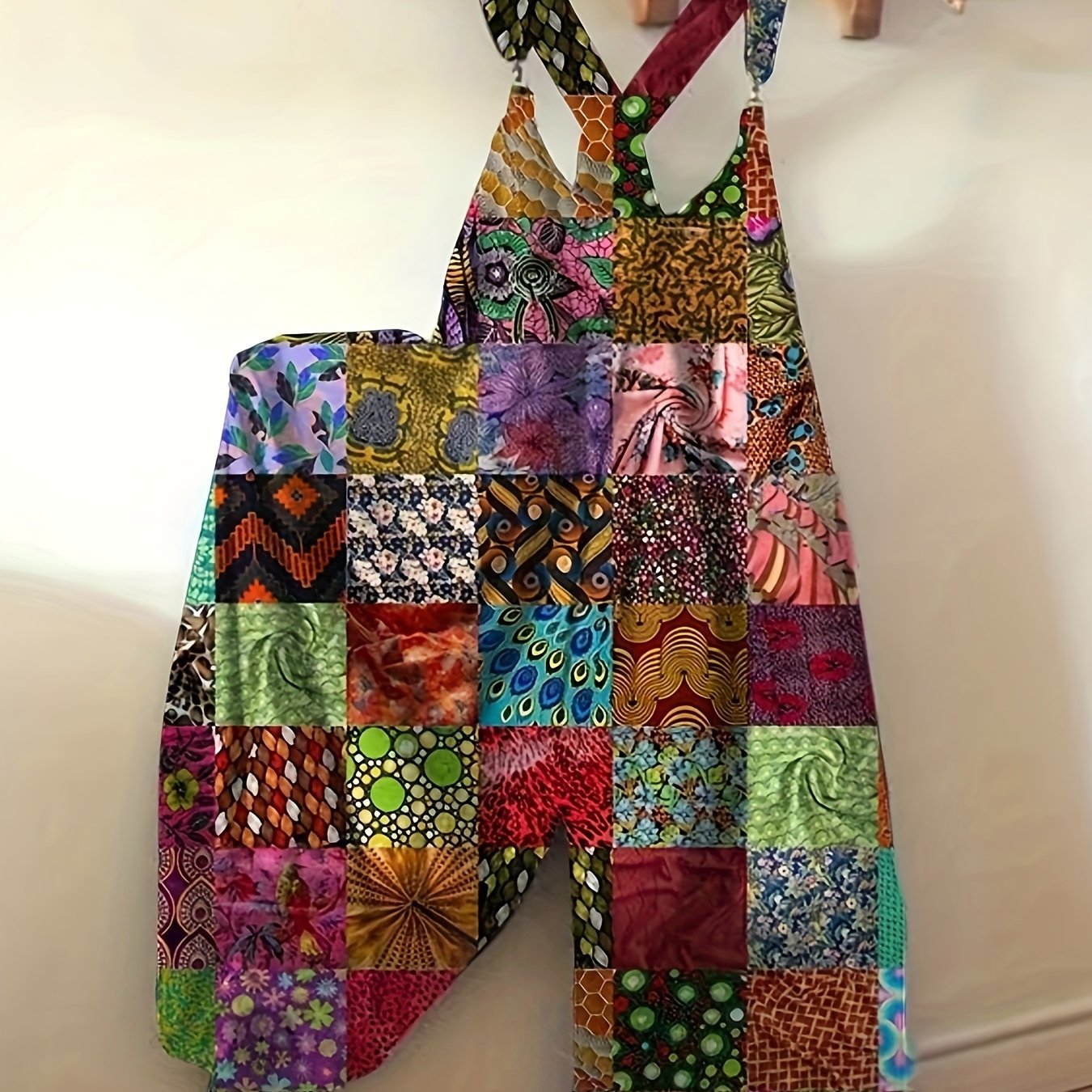 Plus Size Floral Print Jumpsuit Casual Sleeveless Wide Leg Women's Clothing