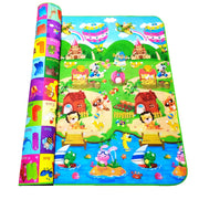 Baby Reversible Foam Play Mat 1.8m x 2m Foldable Cushioned Durable PVC Surface