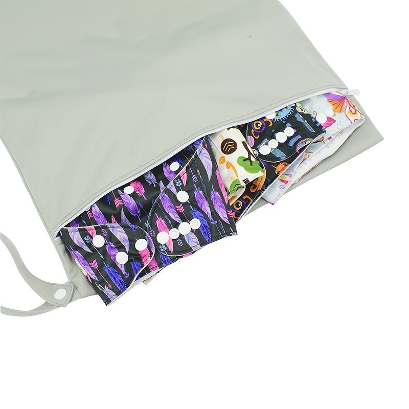 Большая водонепроницаемая многоразовая влажная сумка для подгузников, органайзер для коляски