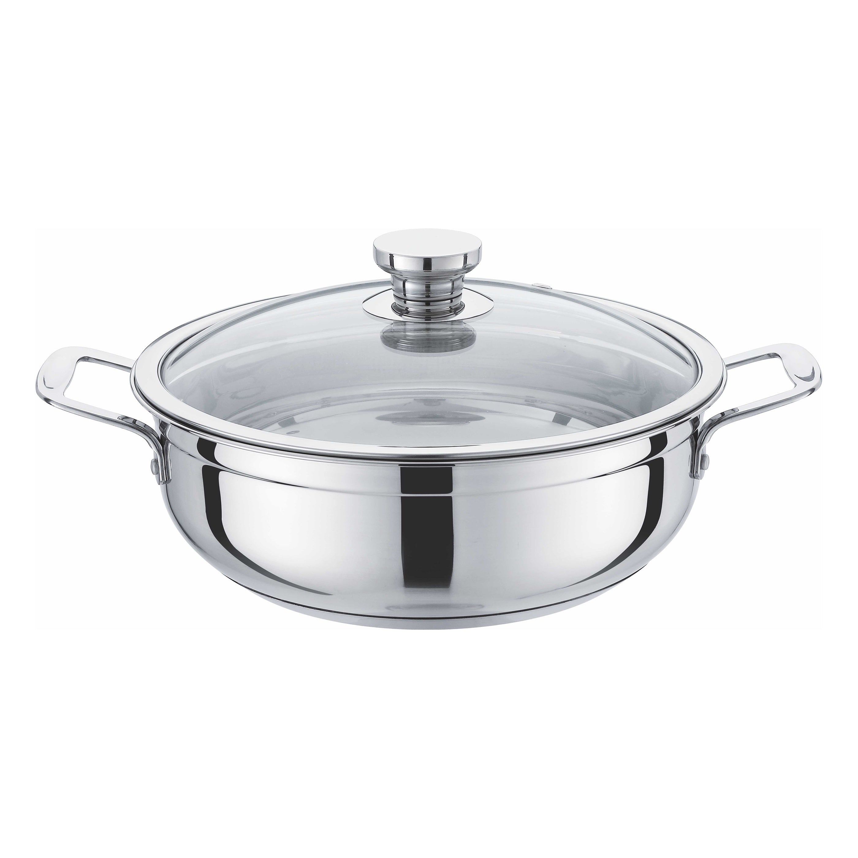 Olla de sopa de acero inoxidable 304 con construcción gruesa y base de ahorro de energía