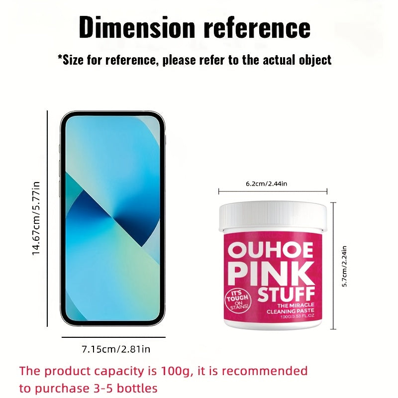 Pink Cleaning Paste for Stains and Surfaces, Gentle, Tough on Dirt