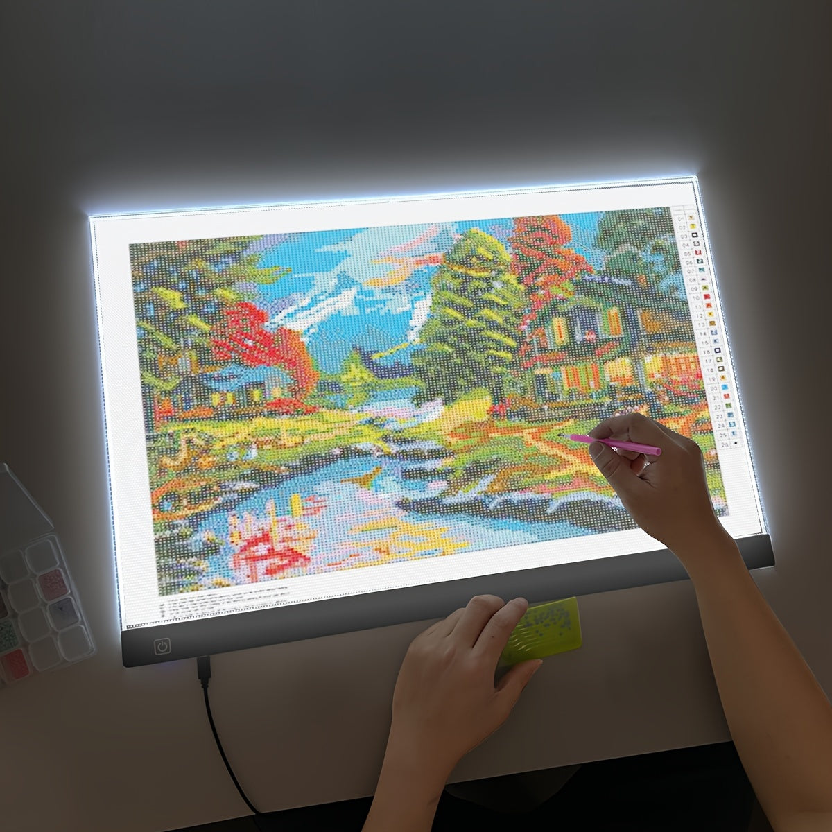 LED Light Pad for Drawing Tattoos Sketching with Adjustable Brightness USB Powered Square Acrylic