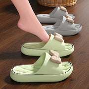 Women Soft Cotton Slip-On Slippers with Thick Soles for Bathroom Beach and Home