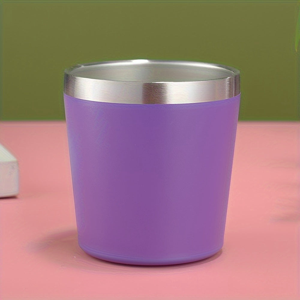 Noxud qotishma mini tumbler izolyatsiyalangan qopqoq bilan - 8oz 260ml ikki devorli vakuumli stakan issiq va sovuq ichimliklar uchun - Qo'l bilan yuvish mumkin va qahva va boshqa ichimliklar uchun qayta ishlatiladigan