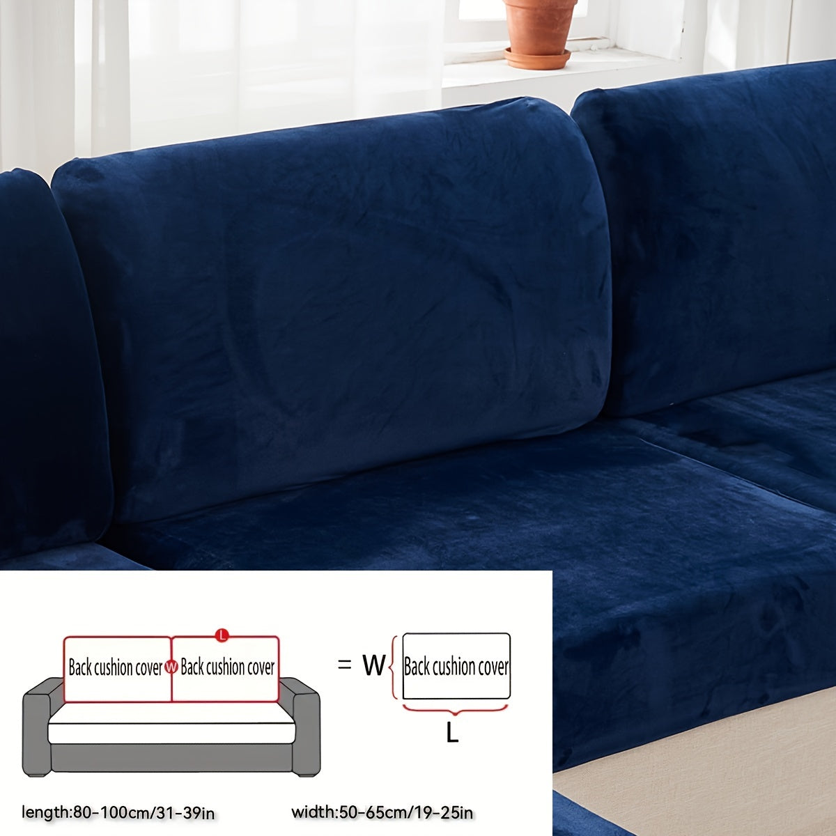 Velvet divan qopqog'i qishda issiqlik, changga chidamli, elastik, to'liq qamrov, sirpanishga qarshi, mushuk chizishiga chidamli