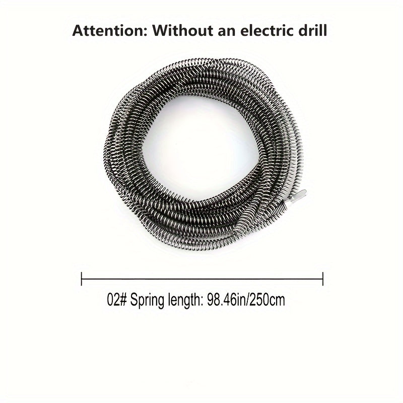 Electric Drain Cleaning Spring Tube Accessory Durable Metal Clog Remover