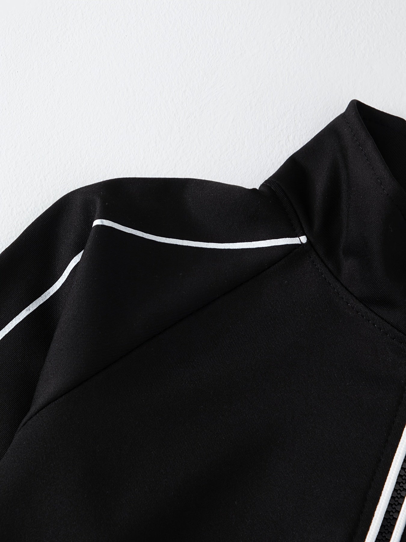 Boys' Polyester Casual Sportswear Set Includes Zip-Up Jacket and Joggers for Spring Fall Outdoor Activities