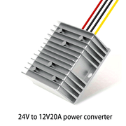 Estabilizador de voltaje DC Convertidor de coche 24V a 12V Módulo de potencia de 20A