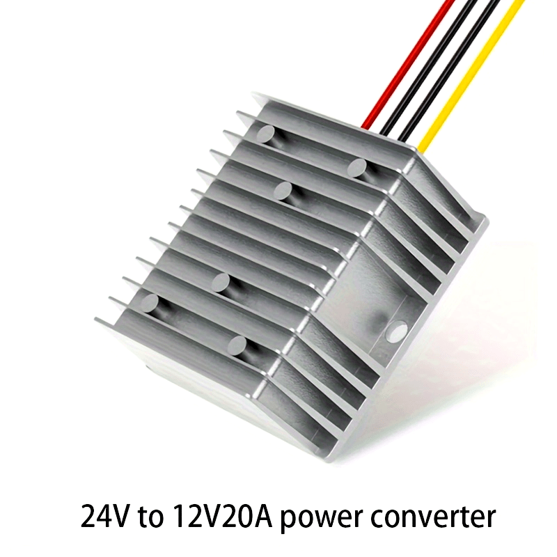 Estabilizador de voltaje DC Convertidor de coche 24V a 12V Módulo de potencia de 20A