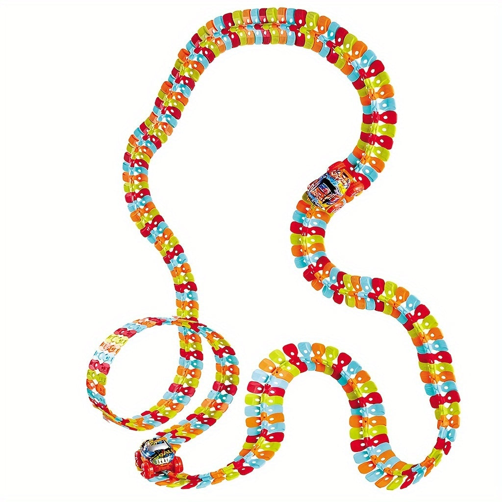 Set de coche eléctrico para niños con pista de colores, colgante y DIY, para mayores de 3 años