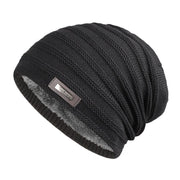 Men's Fleece Knitted Winter Hat Warm Outdoor Cap